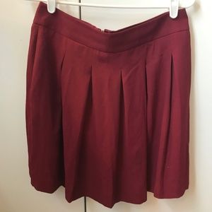 Banana Republic Red Pleated Mini Skirt